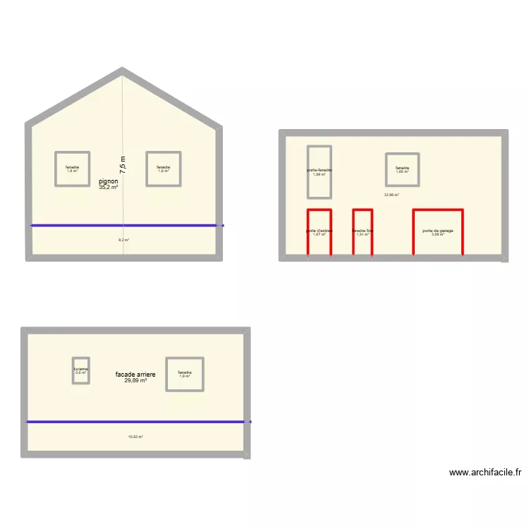 francoise mouette. Plan de 14 pièces et 146 m²