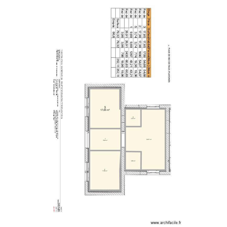 wabrechie mairie 3. Plan de 6 pièces et 79 m2