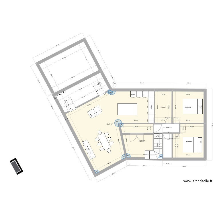 LA LANDE DU TEMPLE 10. Plan de 5 pièces et 82 m2