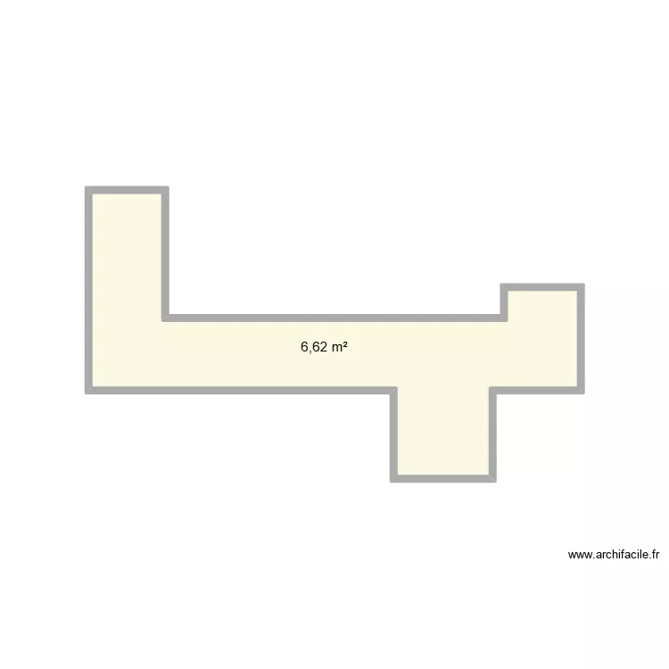 D&eacute;gagement. Plan de 1 Pièce et 7 m²
