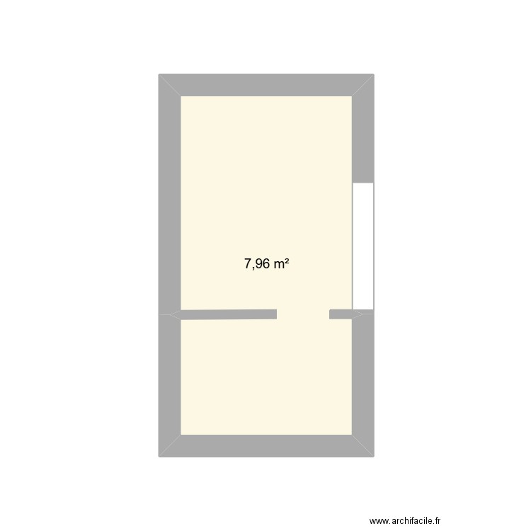 nouvel espace cabas (bus arrêt). Plan de 1 pièce et 8 m2