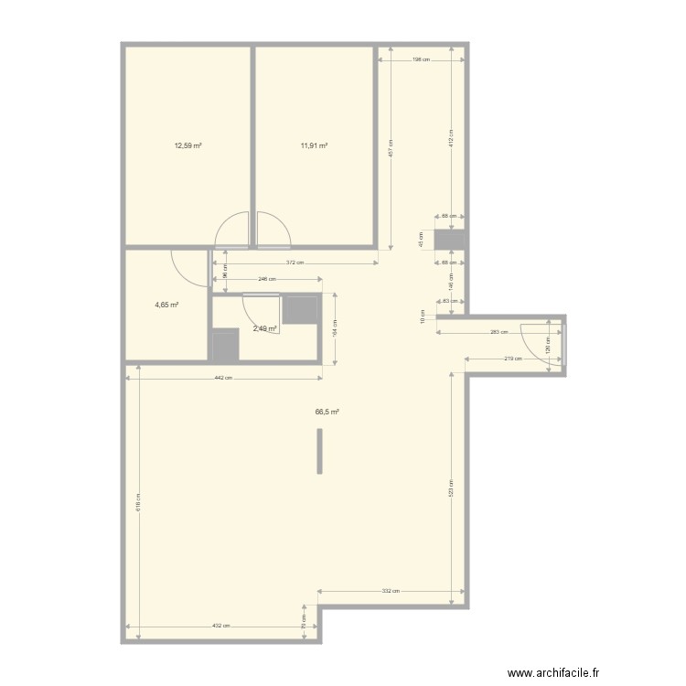 Vaugirard 235 AMENAGEMENT 3. Plan de 8 pièces et 99 m2