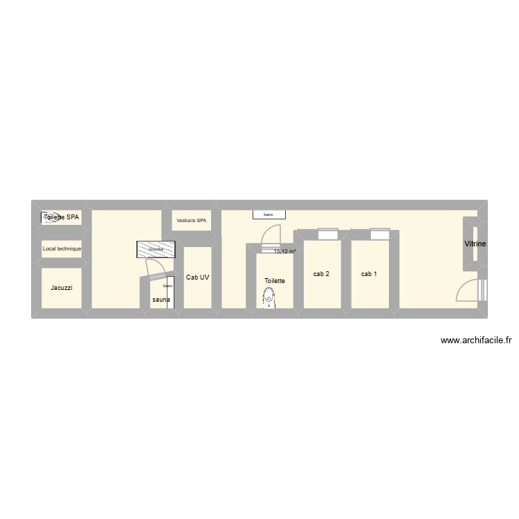 rez de chaus&eacute;e stage. Plan de 0 pièce et 0 m2