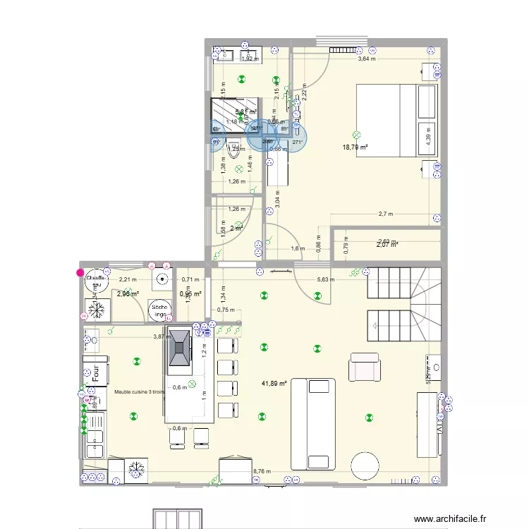 rdc Trelivan 1/12/2025. Plan de 7  et 74 m²