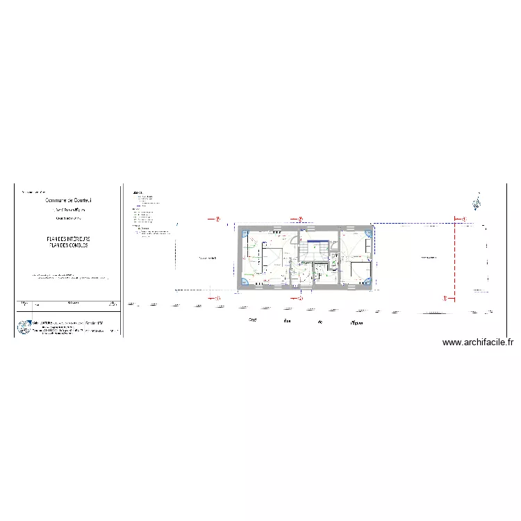 COMBLE. Plan de 4  et 63 m²
