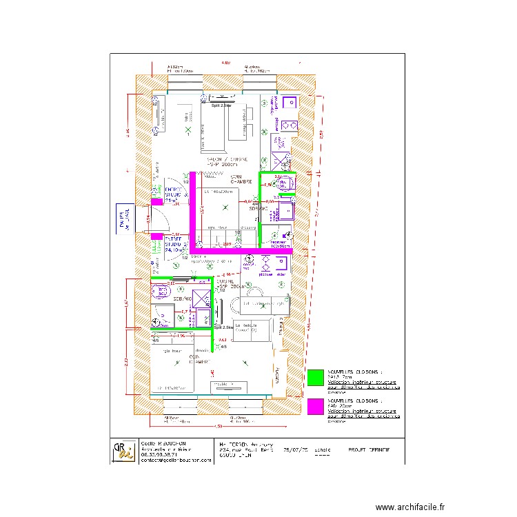 Plan elec R+3 PB. Plan de 0 pièce et 0 m2
