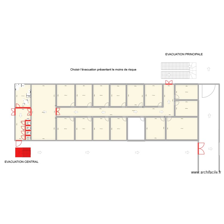 internat LPMC. Plan de 20 pièces et 409 m2