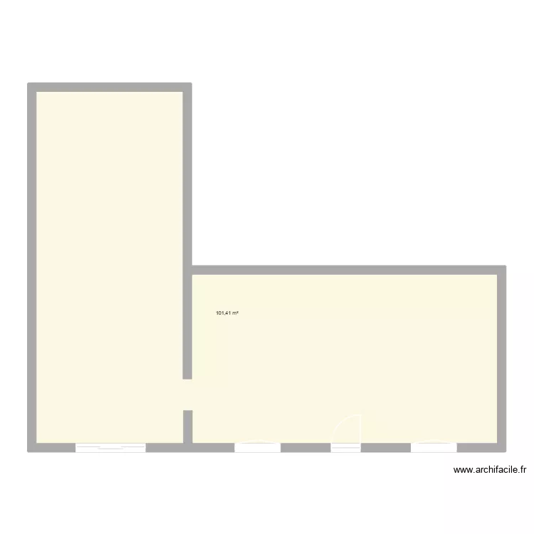 plan avant travaux. Plan de 1 Pièce et 101 m² plan avant travaux. Plan de 1 Pièce et 101 m²