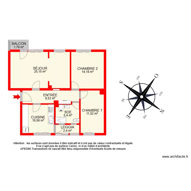 BI 20947 -. Plan de 13  et 107 m²