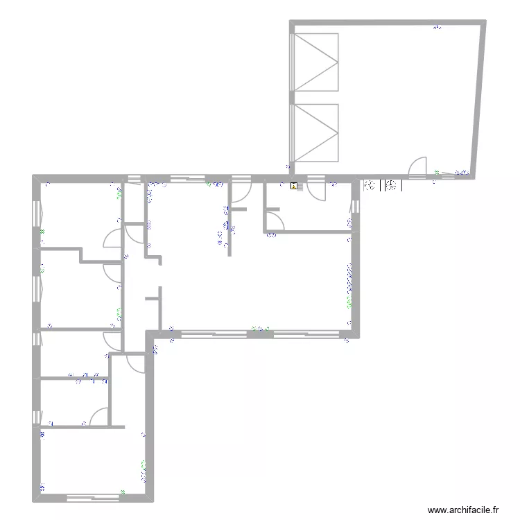 Maison Prises. Plan de 9 pièces et 182 m² Maison Prises. Plan de 9 pièces et 182 m²