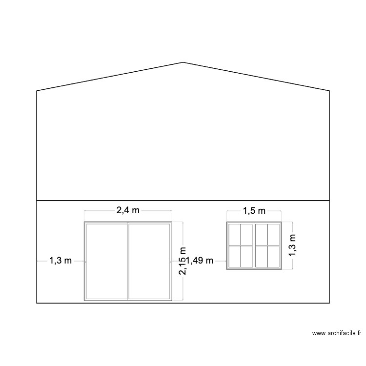 face latérale modifié gauche Assas simple. Plan de 0 pièce et 0 m2