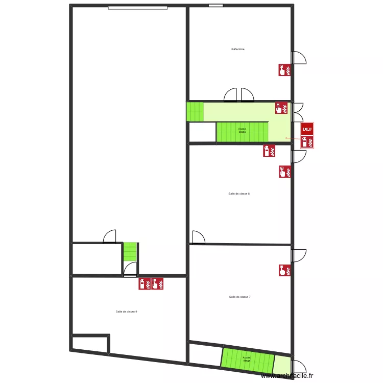 Olivier rdc bat B classe du fond . Plan de 