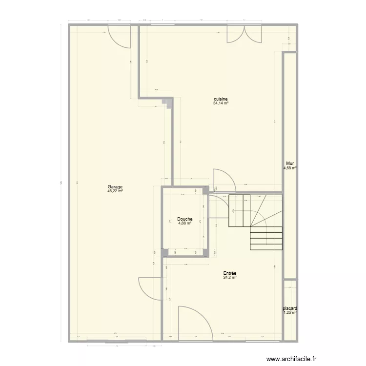 G&eacute;n&eacute;ral &eacute;tage. Plan de 17  et 230 m²