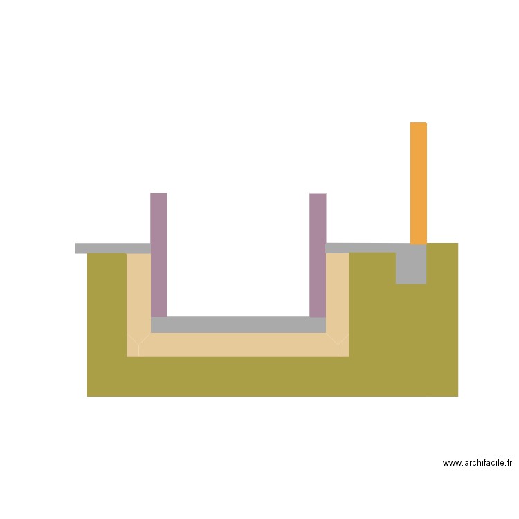 piscine vue de coupe 1. Plan de 0 pièce et 0 m2