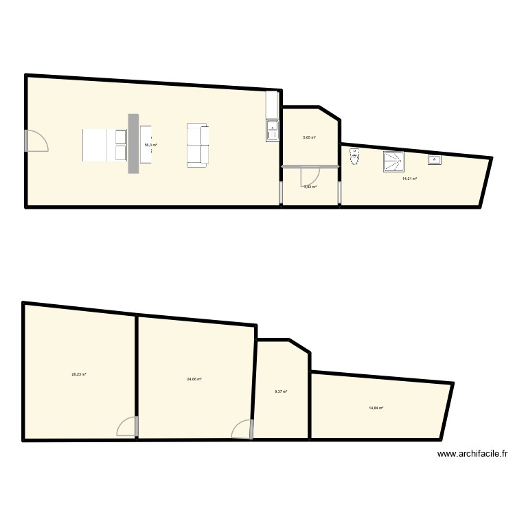 Le Pertre R+2. Plan de 0 pièce et 0 m2