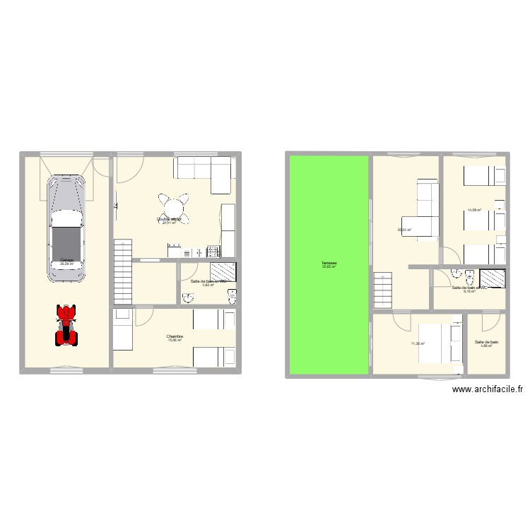 ADEKAR HOME 02. Plan de 10 pièces et 180 m2
