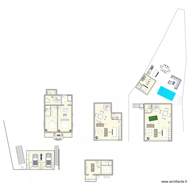 Plan v1 chambre maison luminy. Plan de 17 et 308 m² Plan v1 chambre maison luminy. Plan de 17 et 308 m²