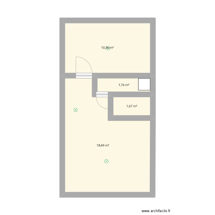 Sint Cyprien. Plan de 4 pièces et 32 m2