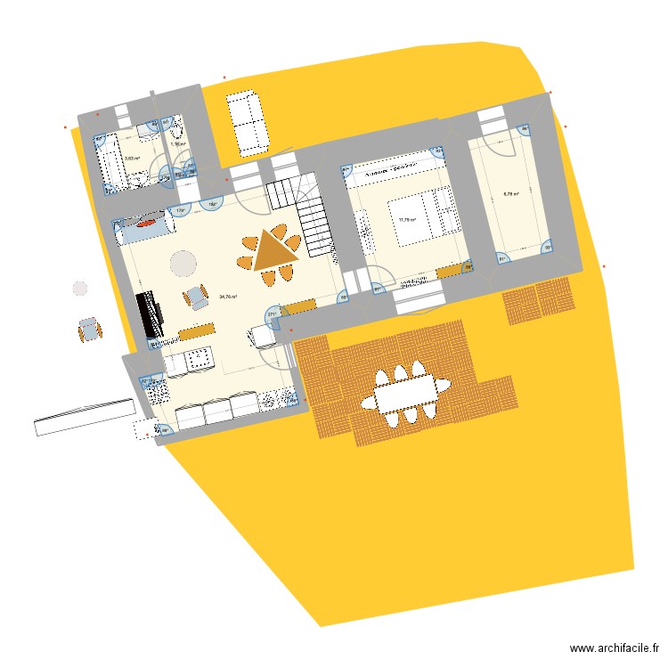 CUISINE 14 9. Plan de 6 pièces et 58 m2