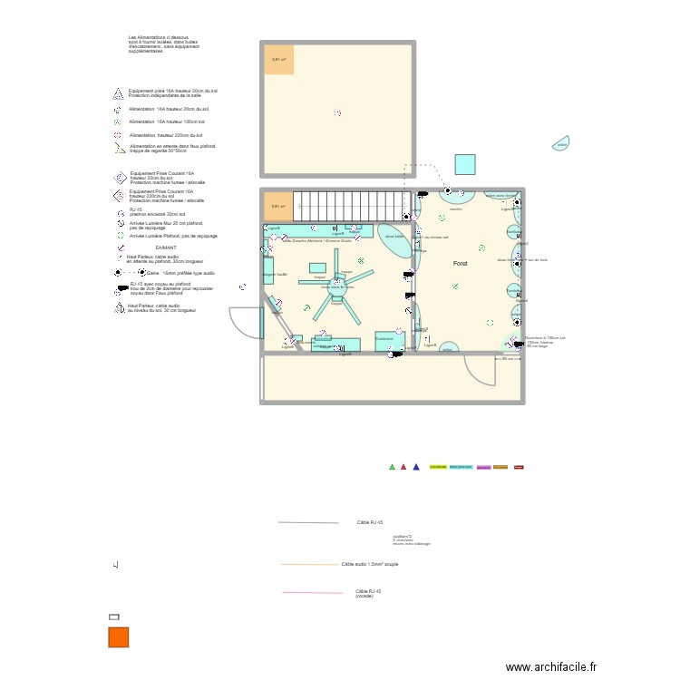 Dinan TirNaNog v1. Plan de 6 pièces et 65 m2