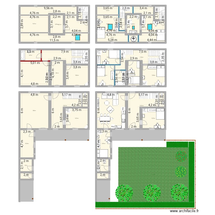 Verdun 2. Plan de 33 pièces et 411 m2