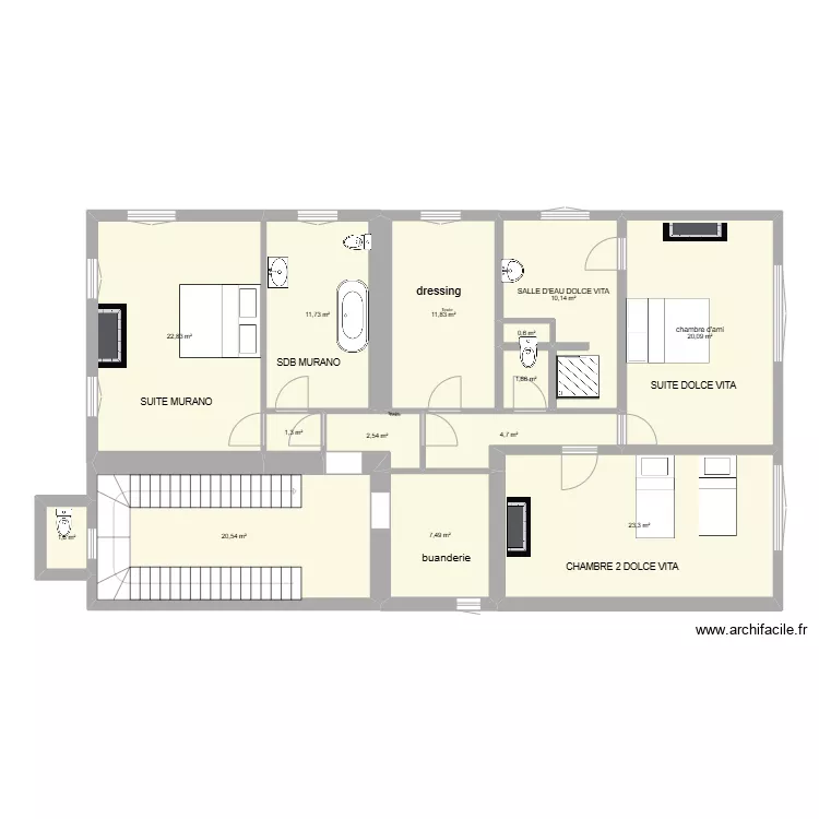 2 eme etage complet. Plan de 2 eme etage complet. Plan de