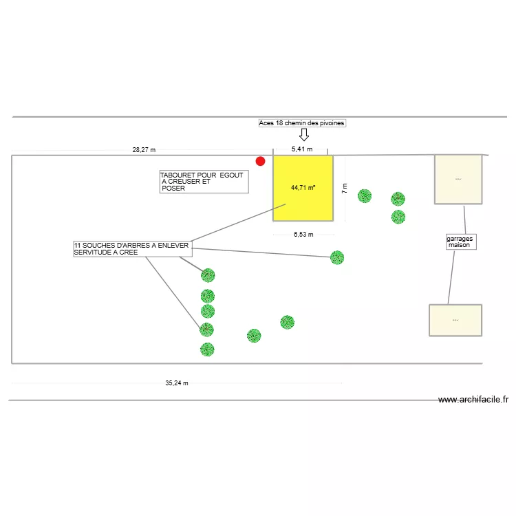 division parcellaire relle. Plan de 3 et 90 m² division parcellaire relle. Plan de 3 et 90 m²