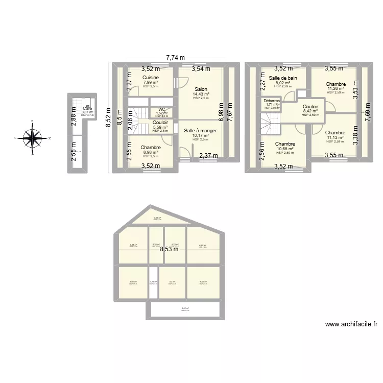 Maison Dos Santos. Plan de 