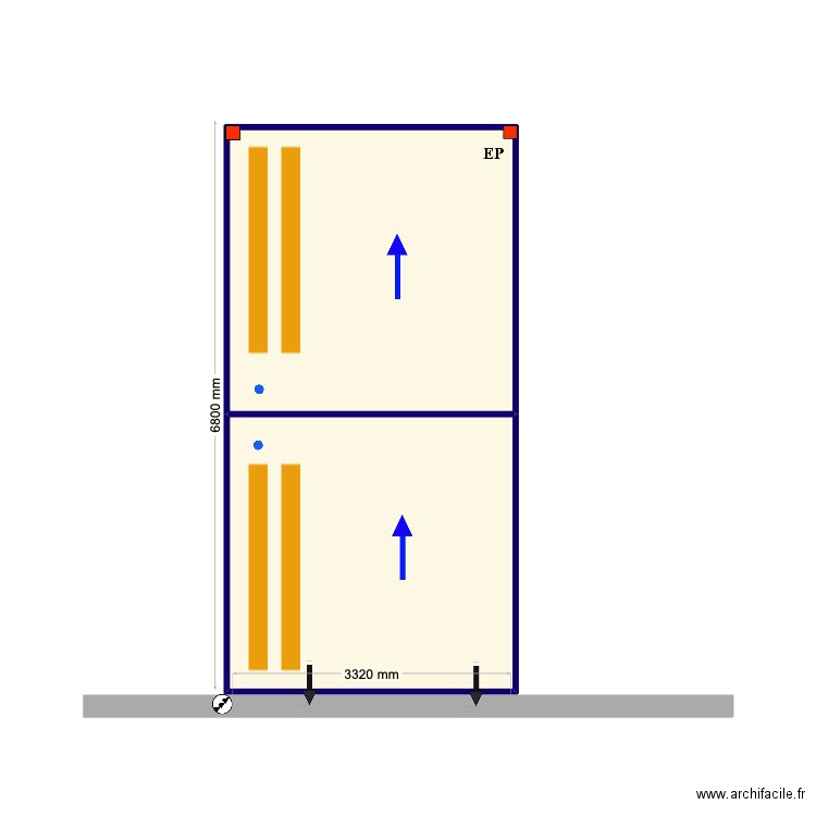 Pedro Caliço. Plan de 2 pièces et 23 m2