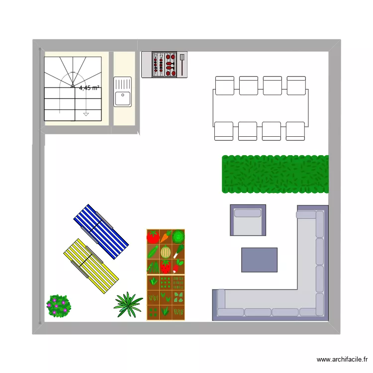 rooftop. Plan de 1 et 4 m² rooftop. Plan de 1 et 4 m²