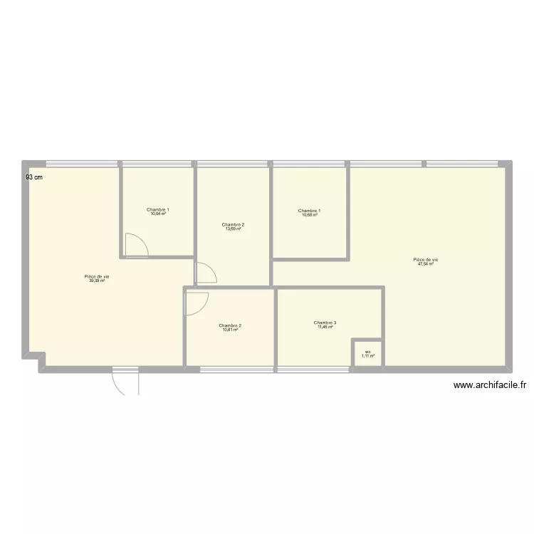 Usine Scionzier - grand plateau &agrave; diviser - essai 1. Plan de 
