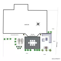 plan terrain et terrasse Cancale aménagée