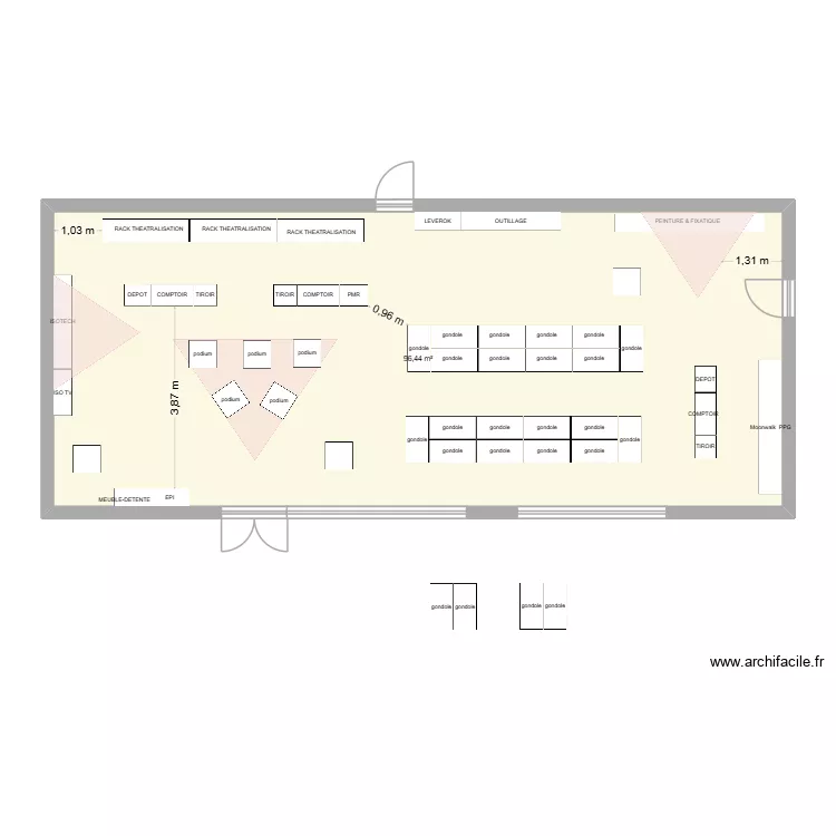 PROUVY 2BIS2FB. Plan de 1  et 96 m²
