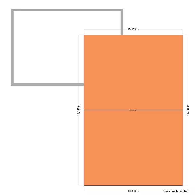 AGARNDISSEMENT. Plan de 1  et 140 m²