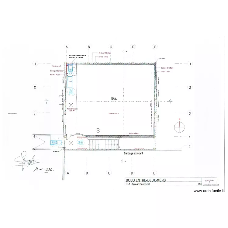 Plan DOE étage DOJO. Plan de Plan DOE étage DOJO. Plan de