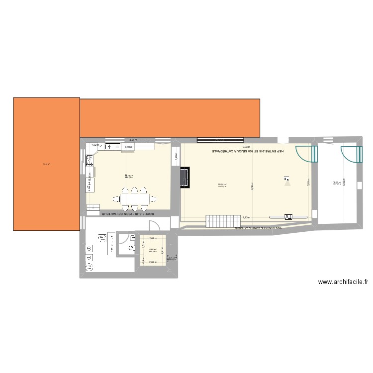 GRANGE PROJET OCTOBRE 25 AVEC HAUT VENT. Plan de 13 pièces et 272 m2