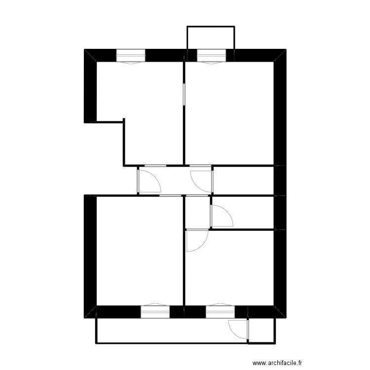 pouyet. Plan de 9 pièces et 63 m2