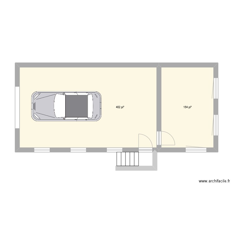 Garage2. Plan de 2 pièces et 52 m2