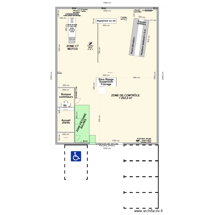 CCT mixte VL/CL CT VILLEFRANCHE D'ALLIER 03RECV. Plan de 3 pièces et 282 m2