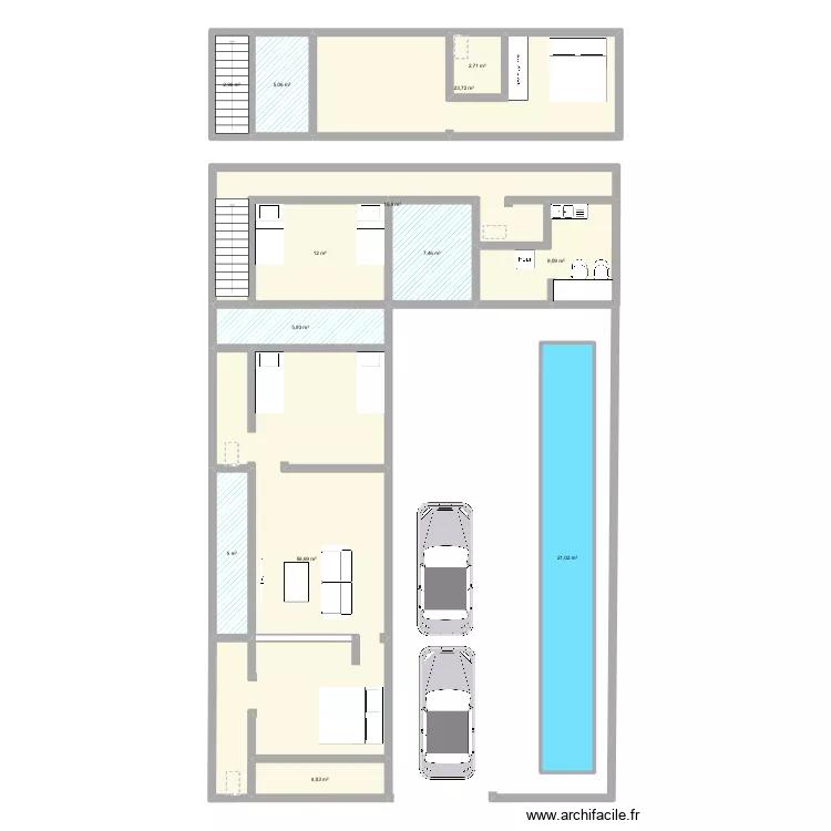 12,5/20. Plan de 13  et 171 m²