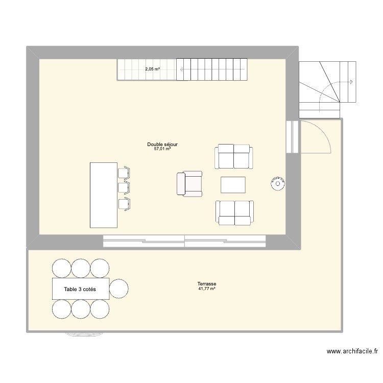 maison Poissy - extension gauche 2m + réhausse toit. Plan de 15 pièces et 216 m2
