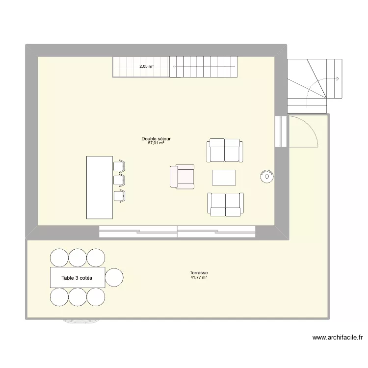 maison Poissy - extension gauche 2m + r&eacute;hausse toit. Plan de 
