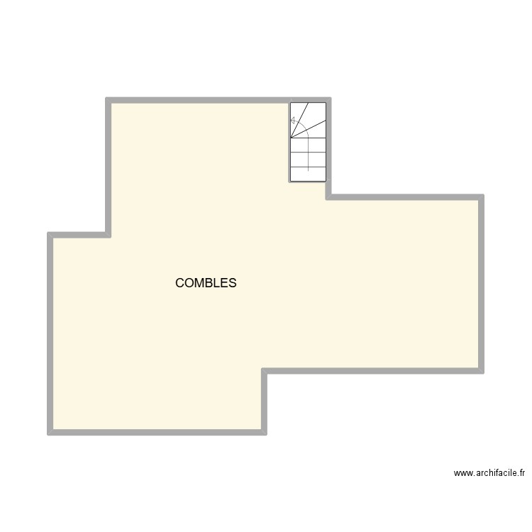 PLAN COMBLES GALICIAN MATIN. Plan de 2 pièces et 41 m2