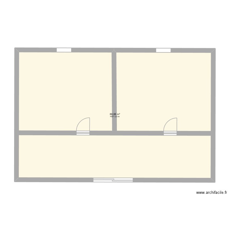 MAGASIN  SIDIBELLA. Plan de 1 pièce et 87 m2