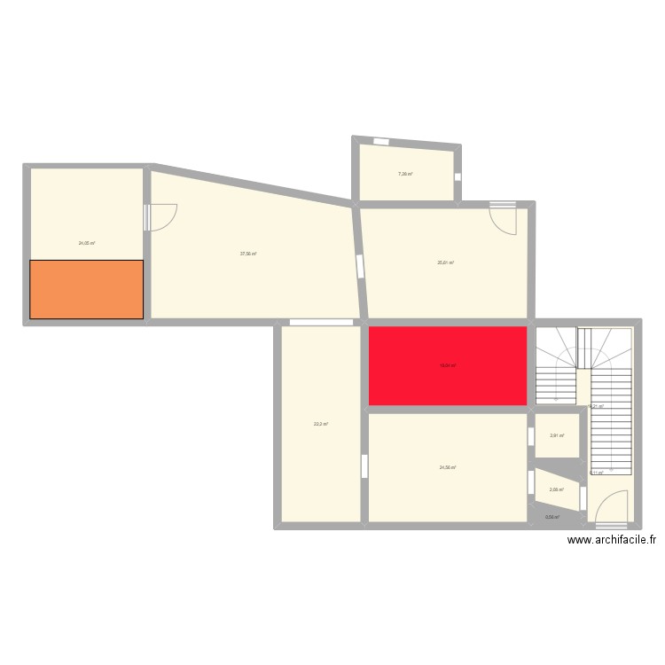 Nébian. Plan de 12 pièces et 184 m2
