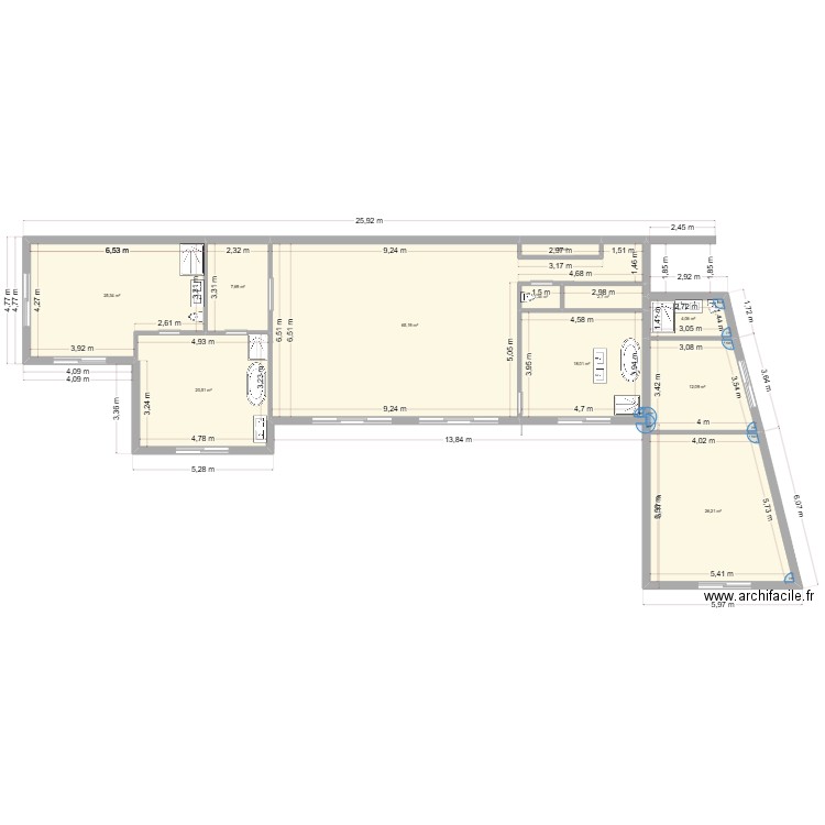 monteux. Plan de 11 pièces et 185 m2