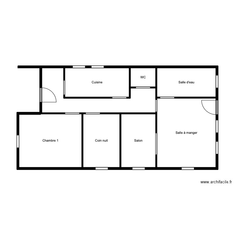 VIVIAN 1 - Maison. Plan de 8 pièces et 55 m2
