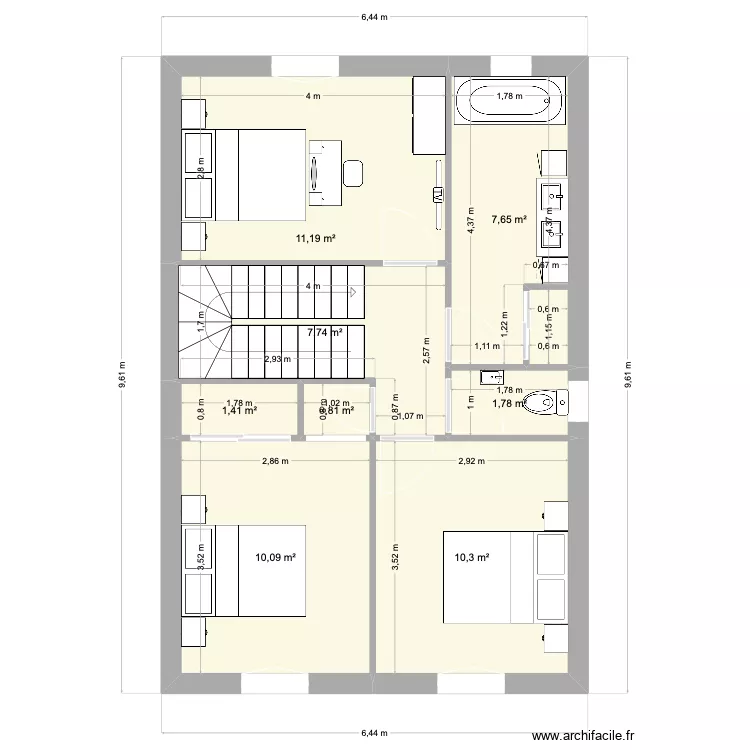 etage Med-Prov.. Plan de 