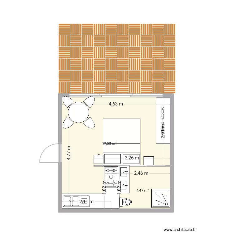 Mékong. Plan de 2 et 22 m² Mékong. Plan de 2 et 22 m²