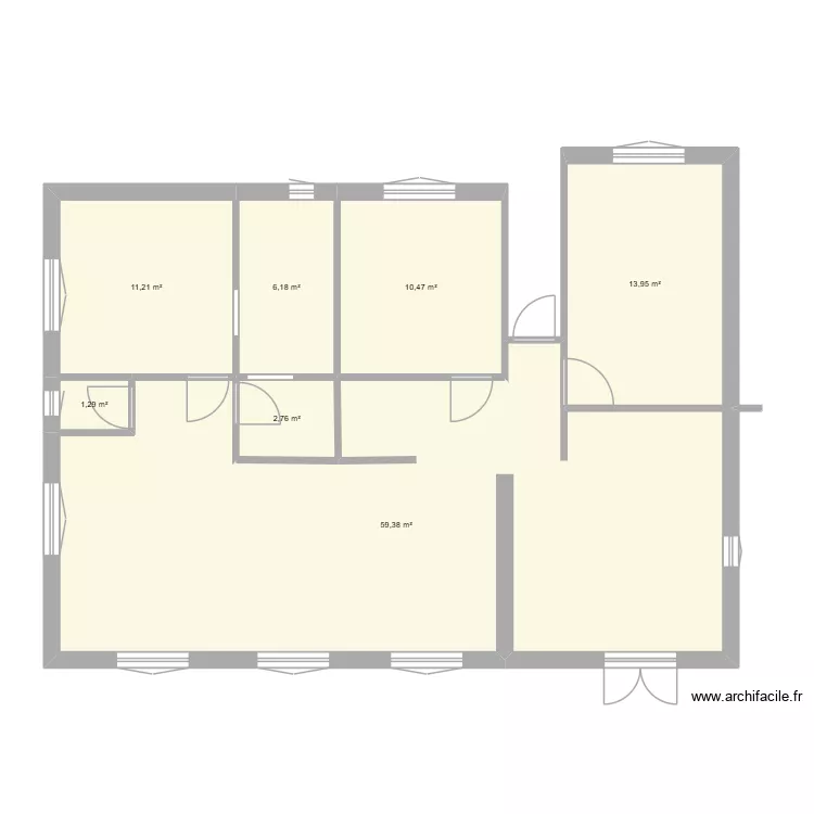 maison. Plan de 7  et 105 m²